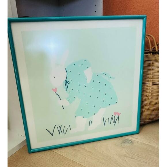 Paris Bottman Framed Art Print Bunny in Garden - Picture 1 of 4